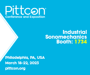 INDUSTRIAL SONOMECHANICS AT Pittcon_Exhibitor_300x250