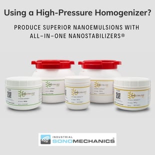 using a high pressure homogenizer